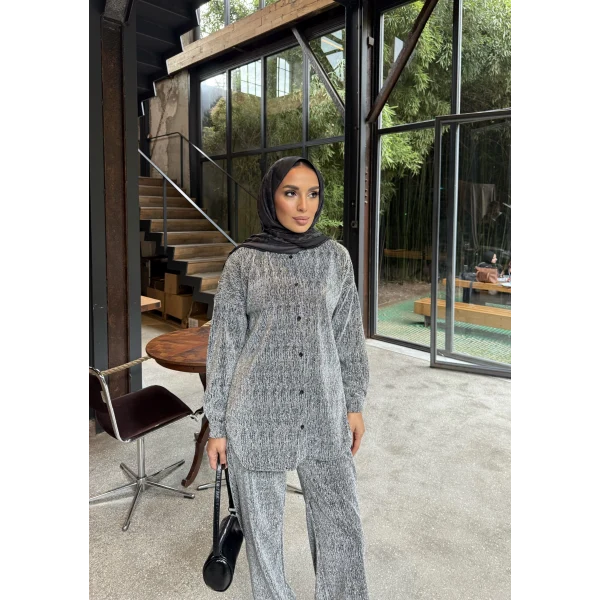 Aura Simli Takım - Gri