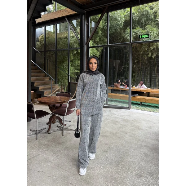 Aura Simli Takım - Gri
