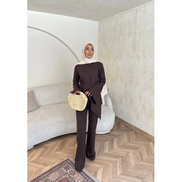 Bedal Asimetrik Modal Takım - Acı Kahve