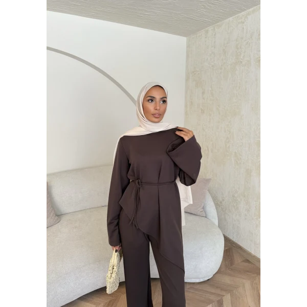 Bedal Asimetrik Modal Takım - Acı Kahve