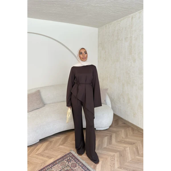 Bedal Asimetrik Modal Takım - Acı Kahve