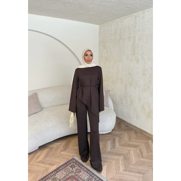 Bedal Asimetrik Modal Takım - Acı Kahve