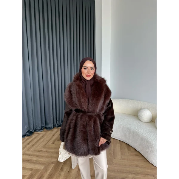 Belsane Kürk Mont - Acı Kahve