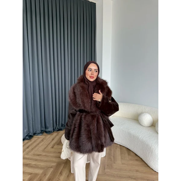 Belsane Kürk Mont - Acı Kahve