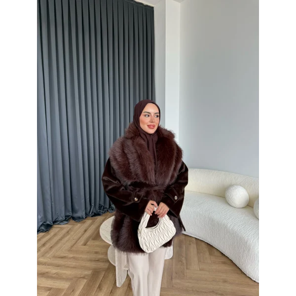 Belsane Kürk Mont - Acı Kahve