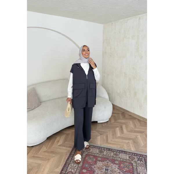 Bluen Yelekli Takım - Antrasit