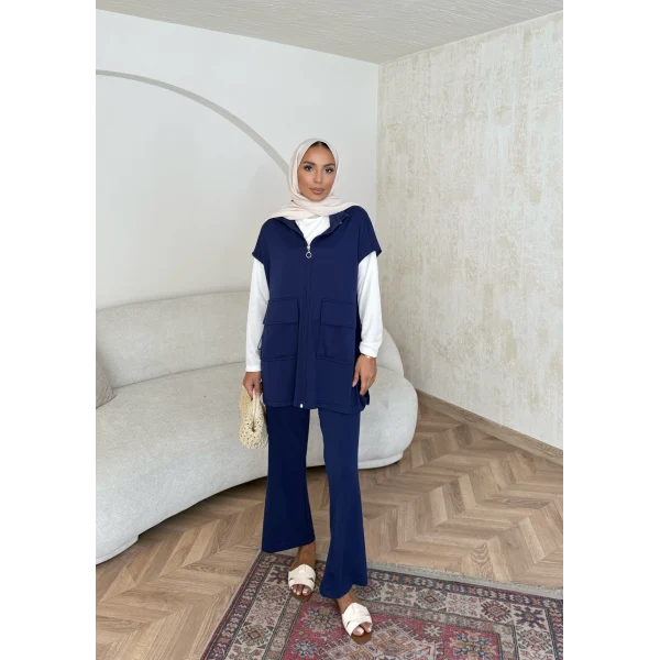 Bluen Yelekli Takım - Lacivert