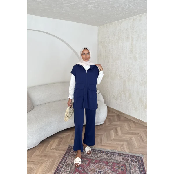 Bluen Yelekli Takım - Lacivert
