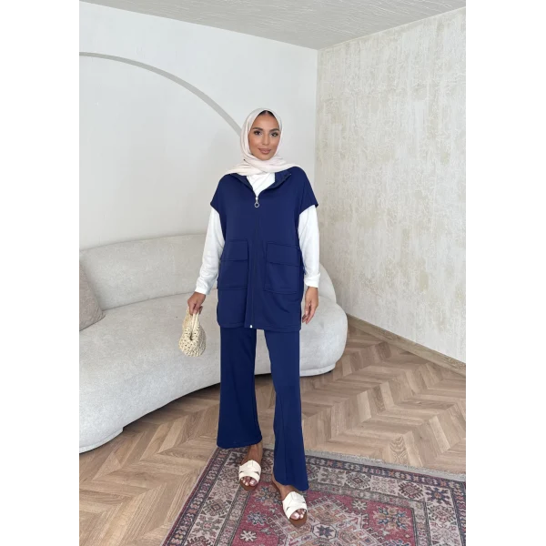 Bluen Yelekli Takım - Lacivert