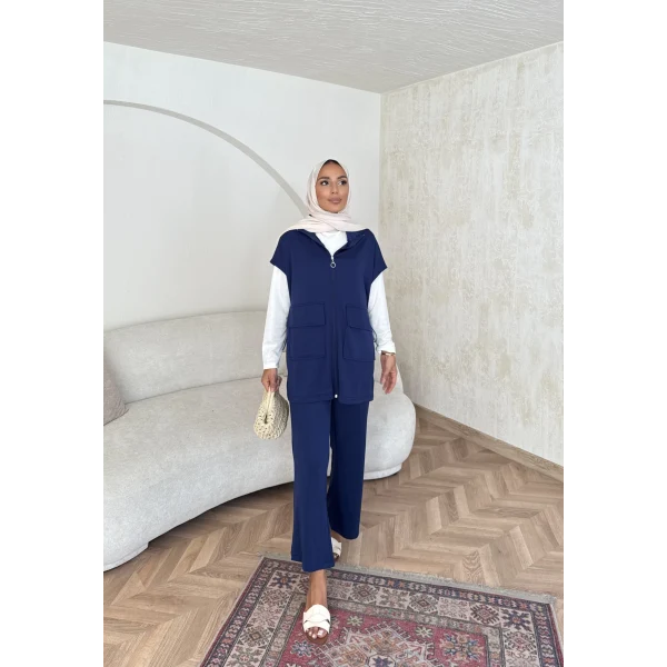 Bluen Yelekli Takım - Lacivert