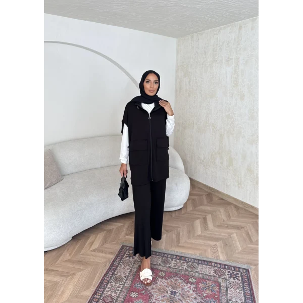 Bluen Yelekli Takım - Siyah