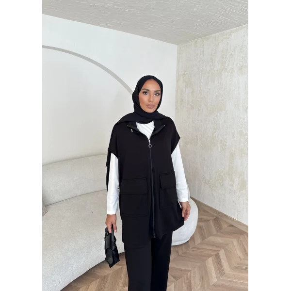 Bluen Yelekli Takım - Siyah