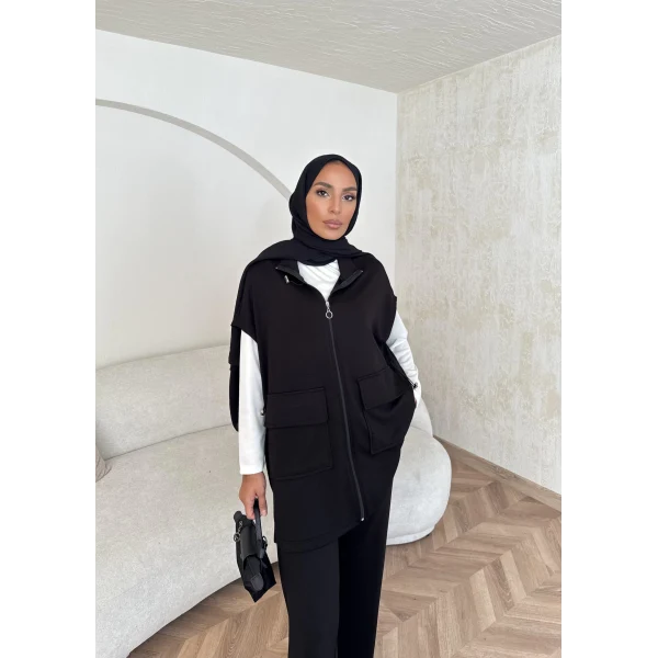 Bluen Yelekli Takım - Siyah