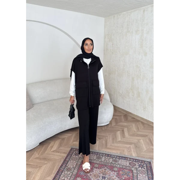 Bluen Yelekli Takım - Siyah