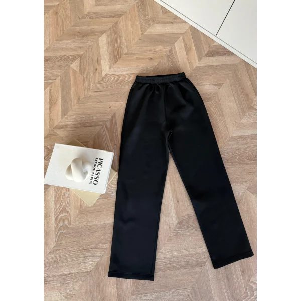 Boru Paça Scuba Pantolon - Siyah