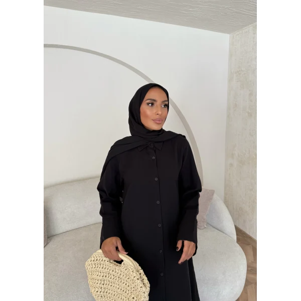 Bulster Müslin Gömlek - Siyah