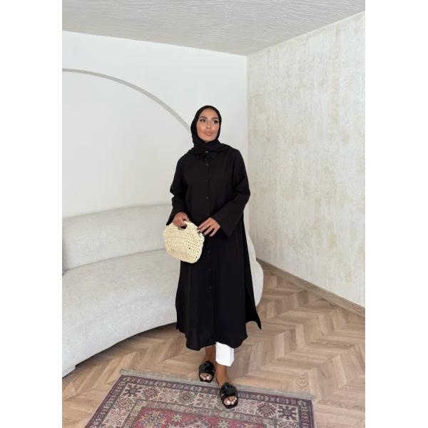 Bulster Müslin Gömlek - Siyah