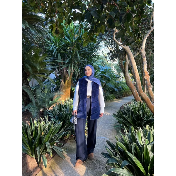 Classic Kürk Yelek - Lacivert