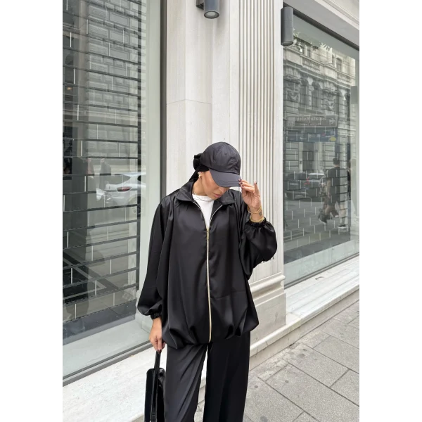 Devil Saten Takım - Siyah