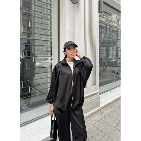 Devil Saten Takım - Siyah