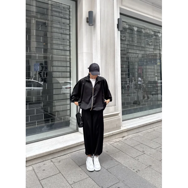 Devil Saten Takım - Siyah