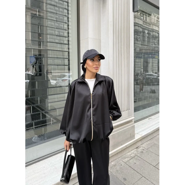 Devil Saten Takım - Siyah