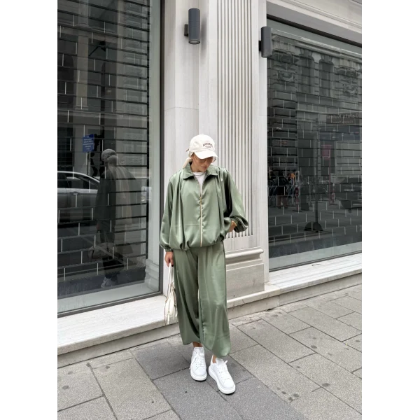 Devil Saten Takım - Yeşil