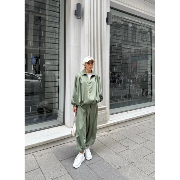 Devil Saten Takım - Yeşil