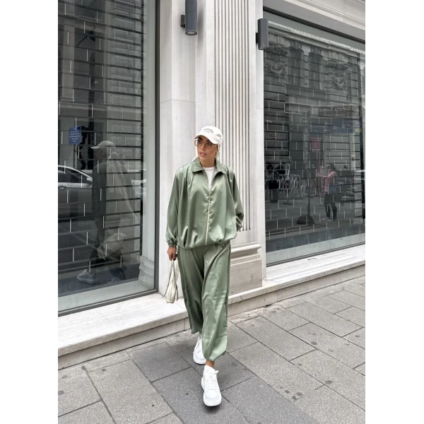 Devil Saten Takım - Yeşil