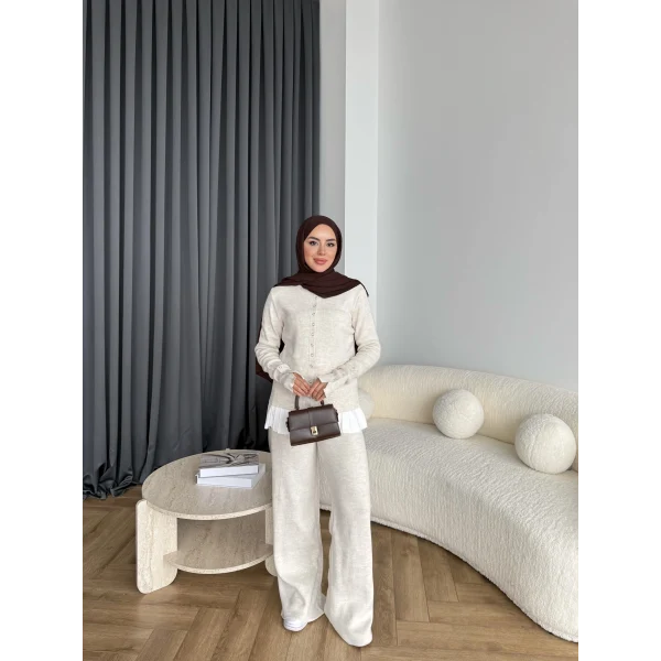 Diana Triko Takım - Bej