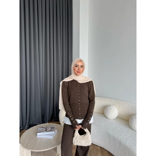 Diana Triko Takım - Kahve