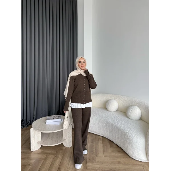 Diana Triko Takım - Kahve