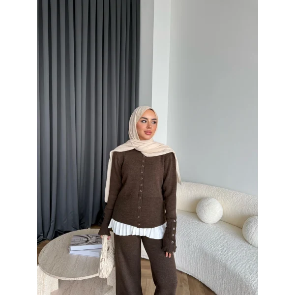 Diana Triko Takım - Kahve