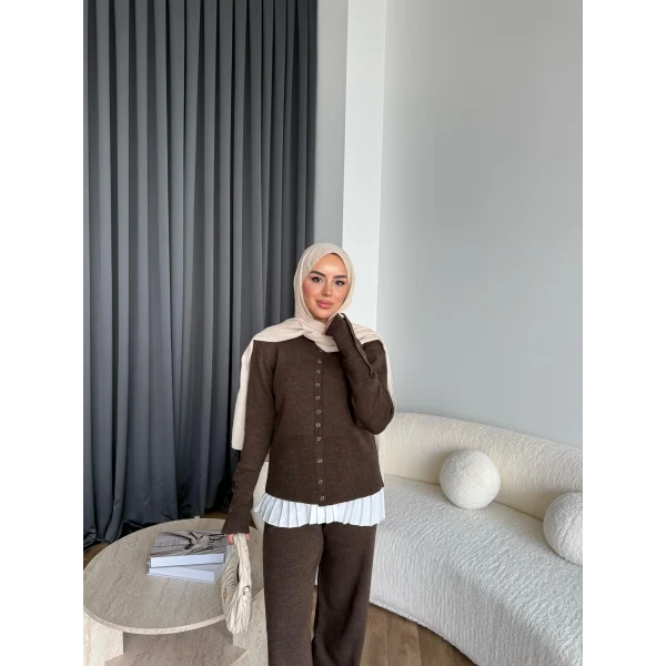 Diana Triko Takım - Kahve