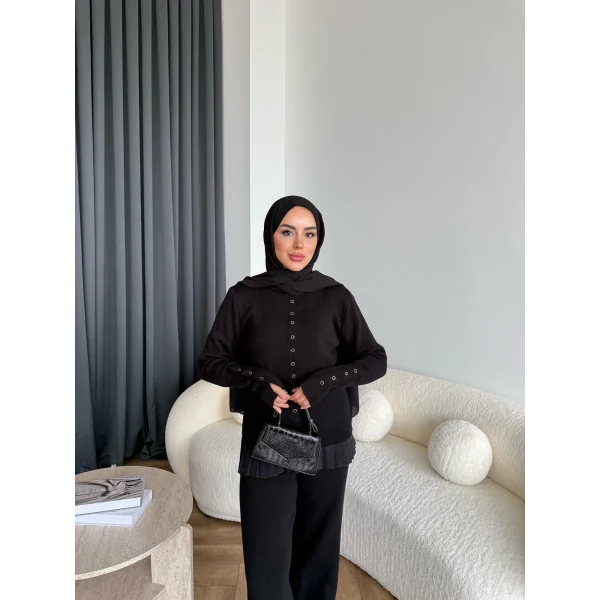 Diana Triko Takım - Siyah