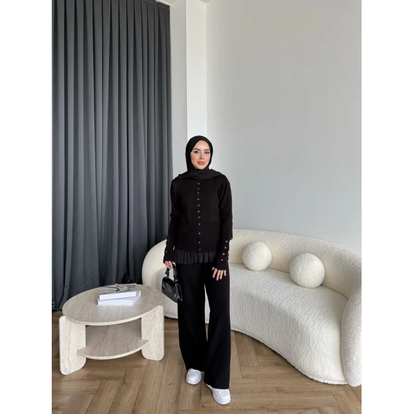 Diana Triko Takım - Siyah