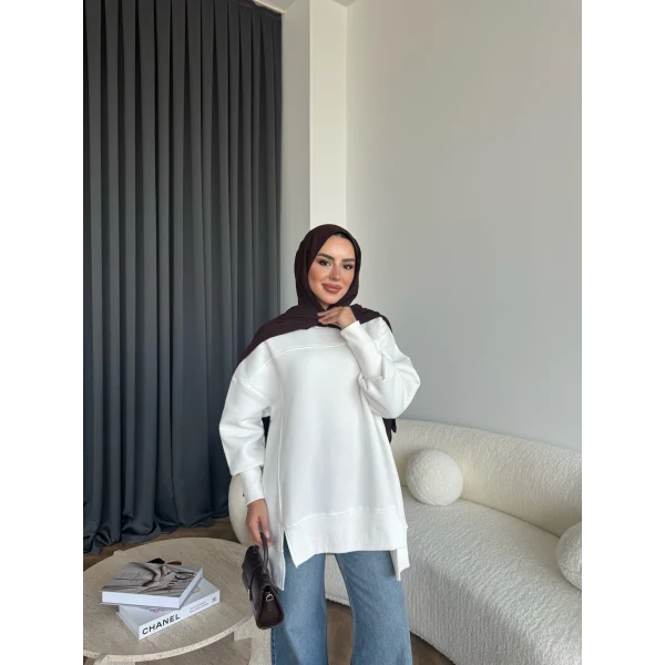 Dilvi Model Sweat - Beyaz