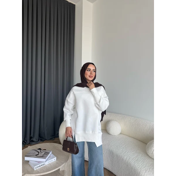 Dilvi Model Sweat - Beyaz