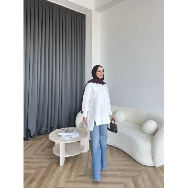 Dilvi Model Sweat - Beyaz