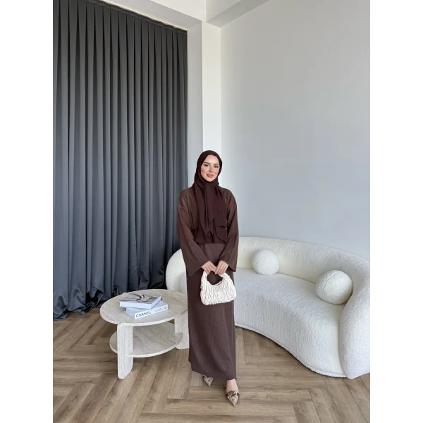 Dora Triko Elbise - Acı Kahve