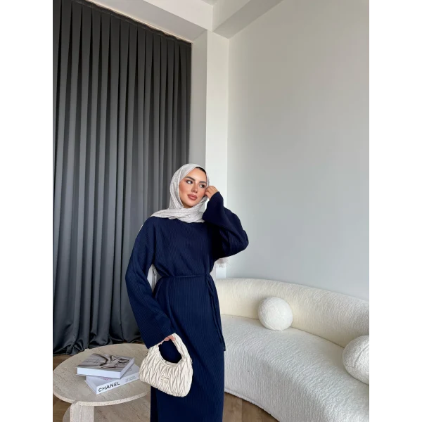 Dora Triko Elbise - Lacivert