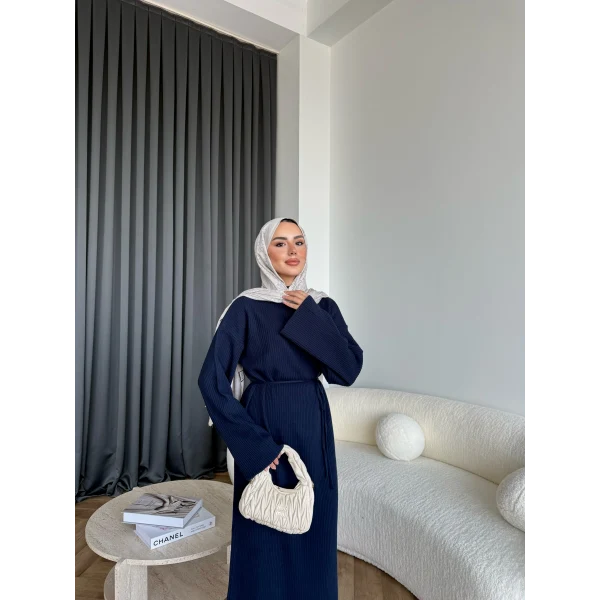 Dora Triko Elbise - Lacivert