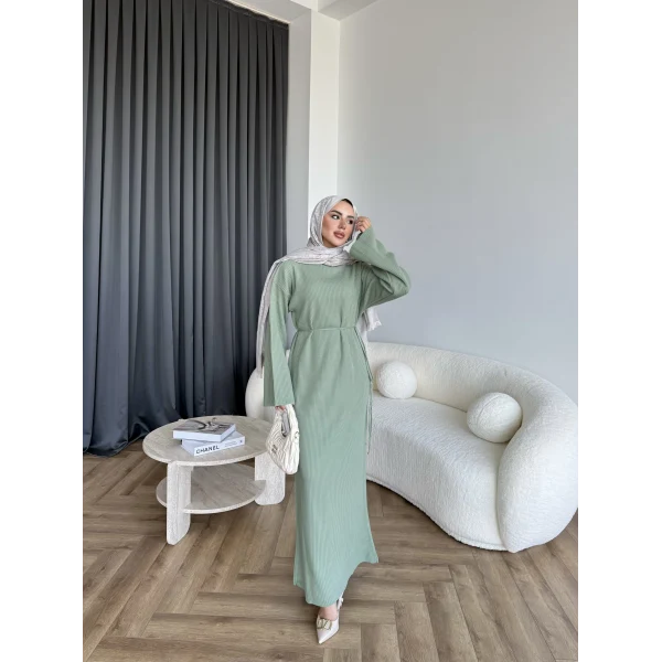 Dora Triko Elbise - Mint