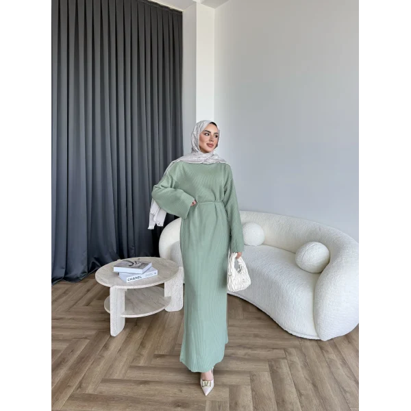 Dora Triko Elbise - Mint