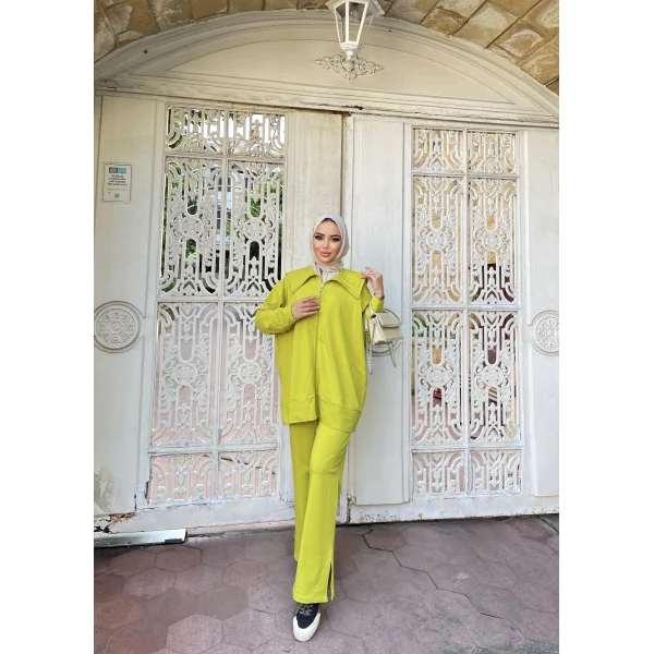 Duhan İkili Takım - Yağ Yeşili