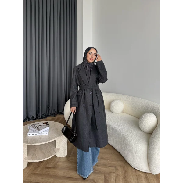 Edalla Kaşe Kaban - Antrasit