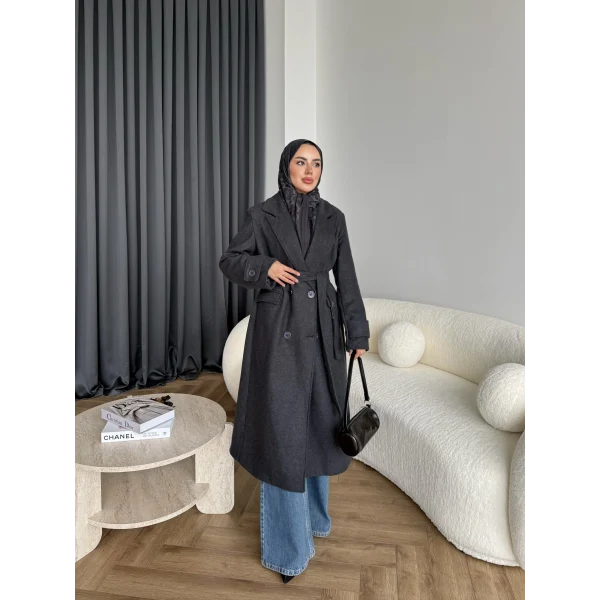 Edalla Kaşe Kaban - Antrasit