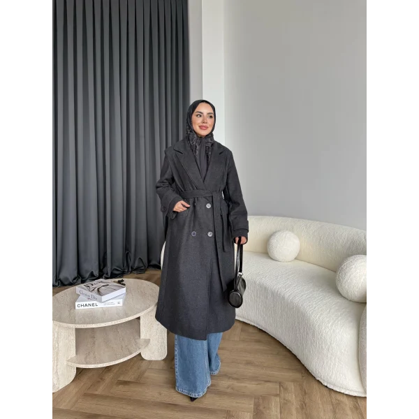 Edalla Kaşe Kaban - Antrasit