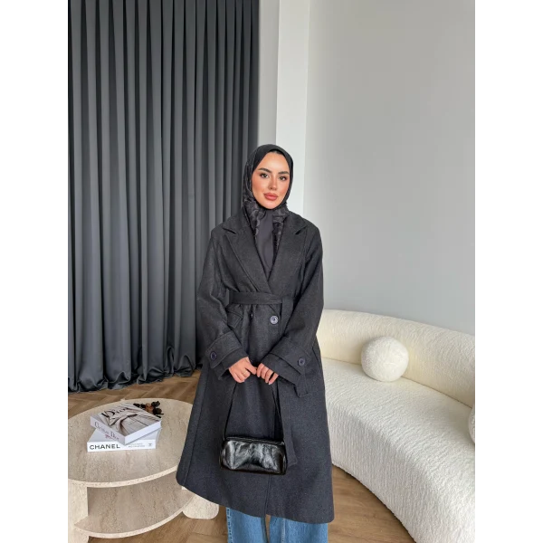 Edalla Kaşe Kaban - Antrasit