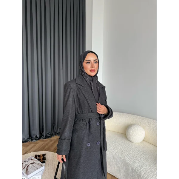 Edalla Kaşe Kaban - Antrasit